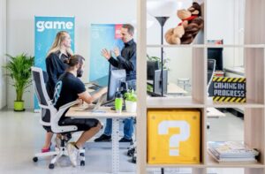 Frankfurt eröffnet Games Hub für junge Spieleentwickler: Co-Working, Technik, Beratung und Förderung für Start-ups der Gamesbranche im neuen Innovationszentrum.