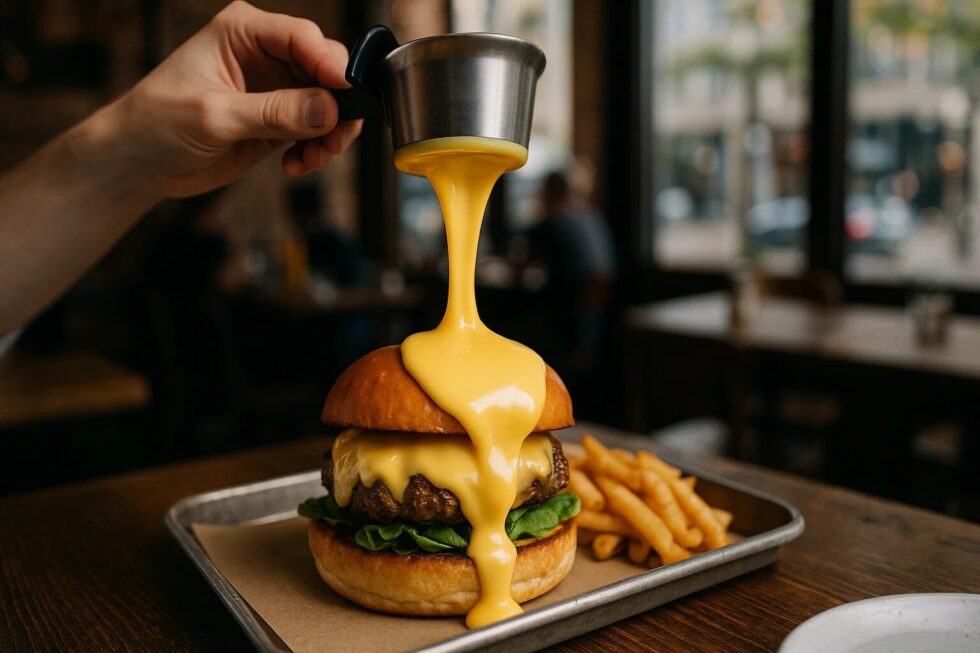Hier gibt es den besten Burger mit flüssigem Käse in Frankfurt – ein echter Hit bei den Einheimischen