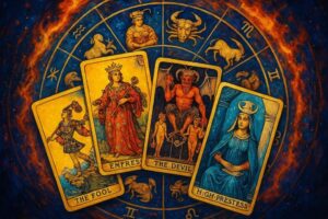 Horoskop heute 2. November 2025 mit Tarot-Energie, psychologischen Impulsen, Liebestendenzen und Gesundheitstipps f&uuml;r alle Sternzeichen.