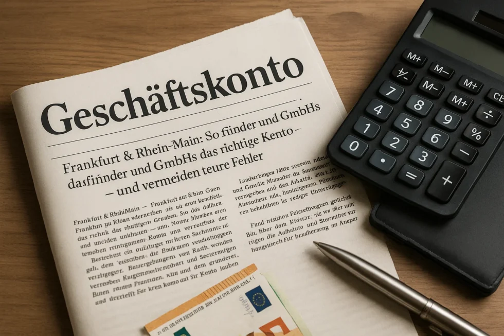 Im Finanzzentrum Rhein-Main ist das Geschäftskonto Pflicht für Gründer und GmbHs. Fehlende Unterlagen oder falsche Kontomodelle führen oft zu teuren Verzögerungen.