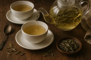 Entdecken Sie die Geheimnisse des Wei&szlig;tees. Erfahren Sie, wie Sie mit der richtigen Temperatur und Ziehzeit die ungebrochenen Bl&auml;tter &ouml;ffnen. Ein Guide f&uuml;r das perfekte Aroma.