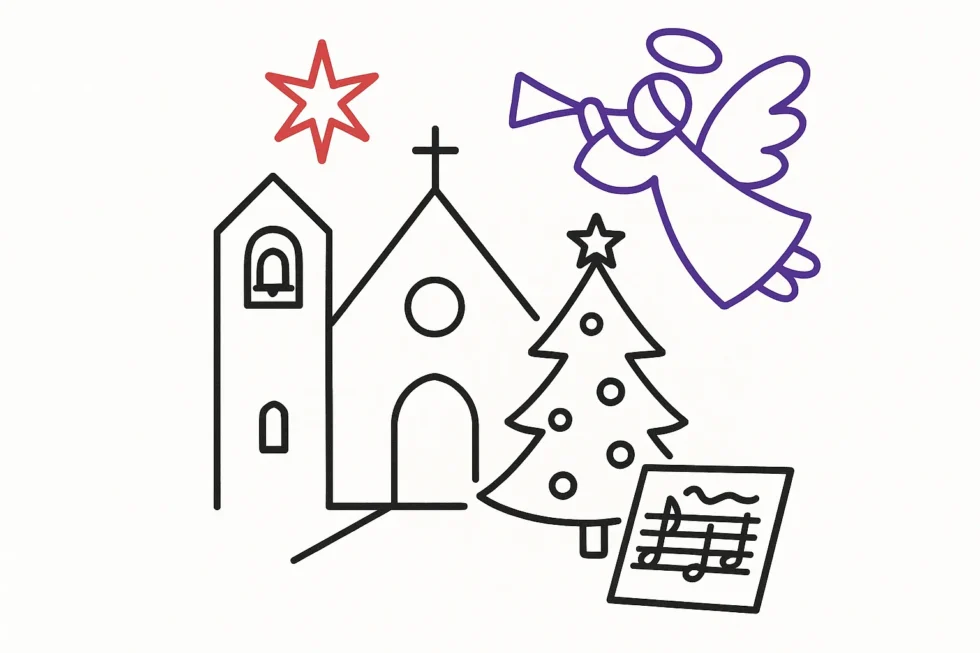 Weihnachtsgottesdienste und Orgelkonzerte in Frankfurt und Hessen vom 24.–26. Dezember: Christmetten, Orgel- und Chormusik, Kirchen, Adressen und klare Unterscheidung zwischen Gottesdienst und Konzert.