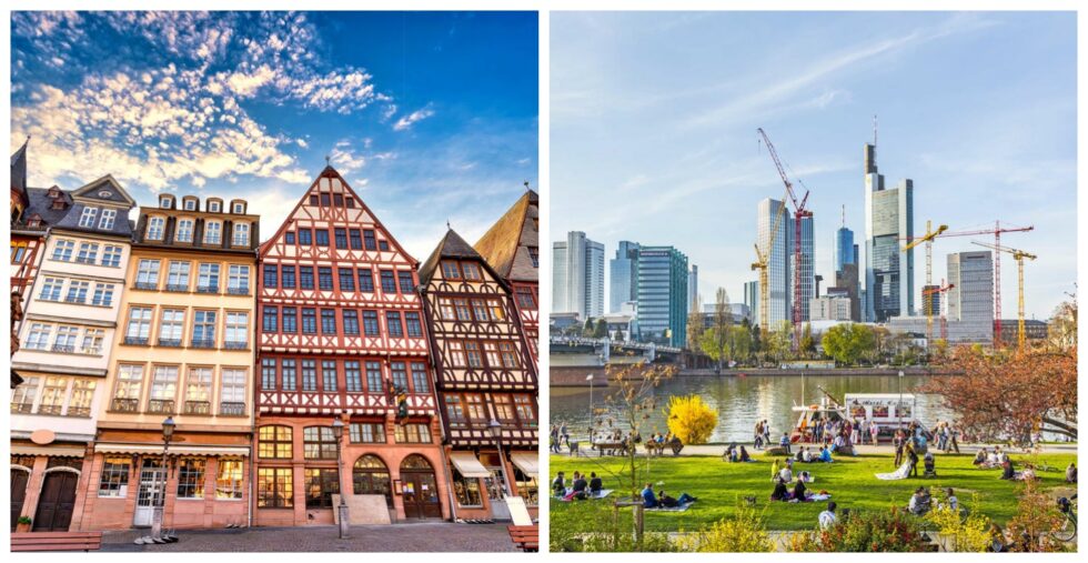 Vergleich der Frankfurter Stadtteile Sachsenhausen, Bornheim und Westend: Wohnen, Mietpreise, Infrastruktur, Verkehr und Lebensqualität in einer strukturierten Übersicht.