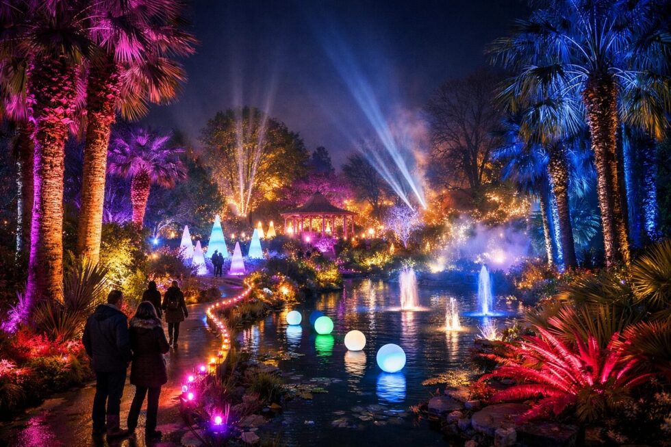 Erleben Sie die Winterlichter im Palmengarten Frankfurt bis zum 12. Januar 2026. Infos zu Preisen, Online-Tickets und den besten Licht-Installationen vor Ort.