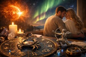 Horoskop heute 3. Januar 2026 f&uuml;r Krebs und Sch&uuml;tze. Erfahren Sie alles &uuml;ber Liebe, Gesundheit und die Auswirkungen von Sonnenst&uuml;rmen auf Ihr Sternzeichen aktuell.