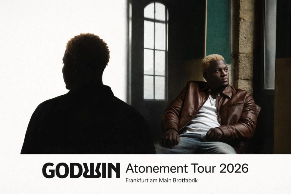 Godwin live in der Brotfabrik Frankfurt 2026! Alles zu Tickets, Preisen (ab 46,90 €), Einlassregeln und Anfahrt. Jetzt offiziellen Vorverkauf nutzen