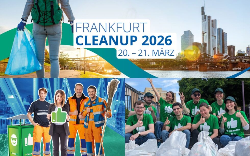 Frankfurt Cleanup 2026: Am 20. und 21. März reinigen Freiwillige gemeinsam die Stadt. Eine ökologische Initiative für mehr Umweltschutz und Bürgerengagement in Hessen