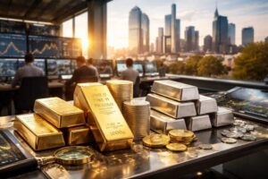 Aktuelle Edelmetallpreise in Frankfurt 2026. Gold, Silber & Platin kaufen: Experten-Tipps zu Händlern wie Degussa, Steuervorteilen und Rentabilität. Ihr Guide für Investments am Main