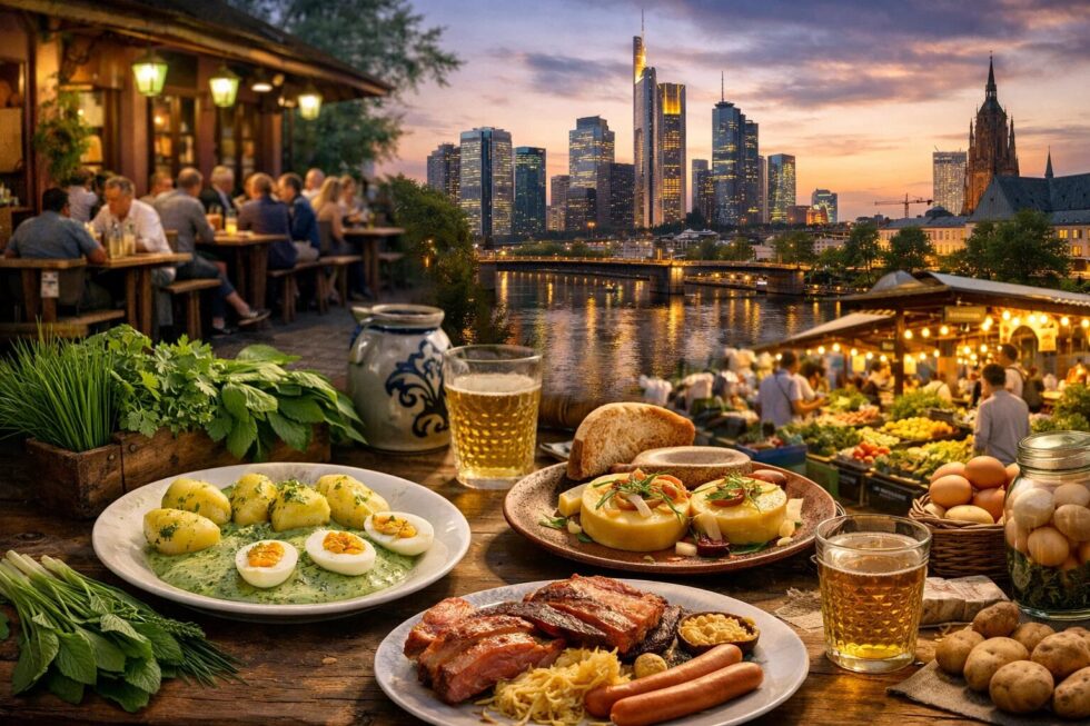 Entdecken Sie die kulinarischen Schätze Frankfurts 2026: Originalrezepte für Grüne Soße, Preise für Handkäs & Rippchen sowie die besten Restaurant-Empfehlungen in Sachsenhausen und Bornheim