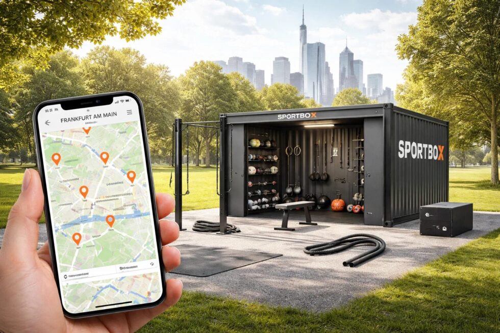 Sportboxen in Frankfurt am Main bieten kostenlose Trainingsgeräte per App. Entdecken Sie alle Standorte von Preungesheim bis zum Campus Riedberg in unserem Guide.