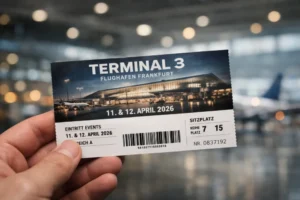 Terminal 3 Event am Flughafen Frankfurt am 11.-12. April 2026. Infos zu Tickets, Programm von HIT RADIO FFH und exklusive Einblicke vor der Er&ouml;ffnung am 22. April.