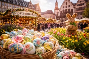 Ostern 2026 in Frankfurt am Main: Feiern Sie am 5. April mit Eiersuche im Deutsche Bank Park, der Dippemess und Osterm&auml;rkten. Alle Infos zu Feiertagen, &Ouml;ffnungszeiten und Tipps f&uuml;r Hessen.