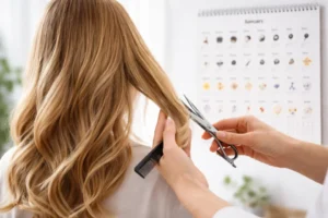 Mondkalender Haarschnitt April 2026 Deutschland: Beste Termine f&uuml;r Wachstum & Volumen. Wann zum Friseur? Tipps nach Sternzeichen, Haar-Gesundheit & Experten-Rat f&uuml;r den perfekten Schnitt.