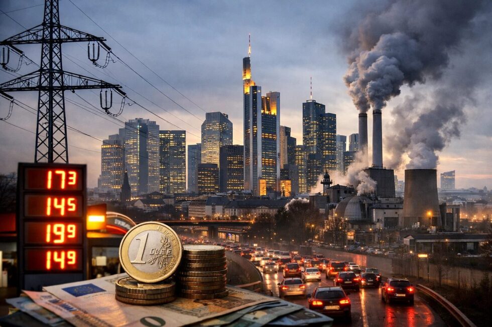 Erfahren Sie alles über den Energiepreisschock 2026 in Frankfurt: Wachstumsprognosen sinken, neue Gesetze für Tankstellen & Tipps für Unternehmen zur Bewältigung der Inflation im Rhein-Main-Gebiet