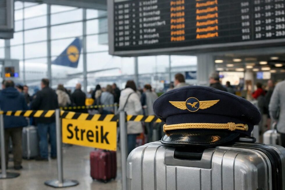 Lufthansa-Streik am Freitag, 10.04.2026 am Flughafen Frankfurt. UFO ruft 19.000 Flugbegleiter zum Ausstand auf. Infos zu Flugausfällen und Entschädigung nach EU-Recht.
