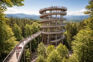 Entdecken Sie den Baumwipfelpfad Elsass: 1.050 Meter Naturerlebnis, 29 Meter hoher Aussichtsturm & 360&deg;-Panorama. Nur 2,5 Std. von Frankfurt entfernt. Jetzt Tickets f&uuml;r 2026 sichern!
